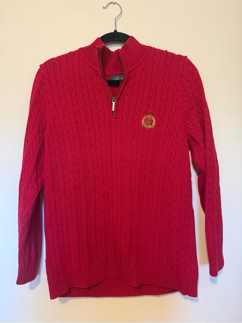 Vintage Lauren Ralph Lauren cable-knit quarter-zip sweater